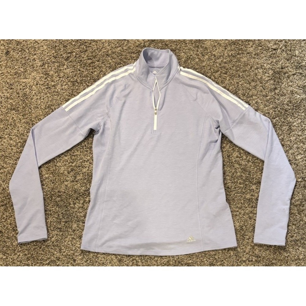 NEW Adidas Golf Women's Quarter Zip Jacket Purple Long Sleeve Size Medium